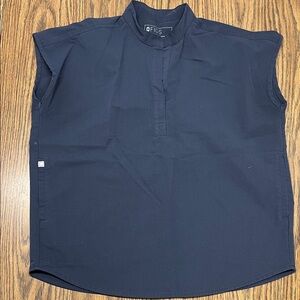 Figs Women's Navy Short Sleeve Top